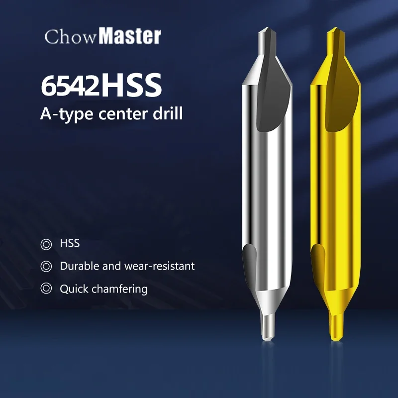 HSS Combined Center Drill Bits 60 Degrees Core Drill Bit 1.0-6.0mm Metal Drilling For Power Tool HSS-Co Ti-Coated Dril