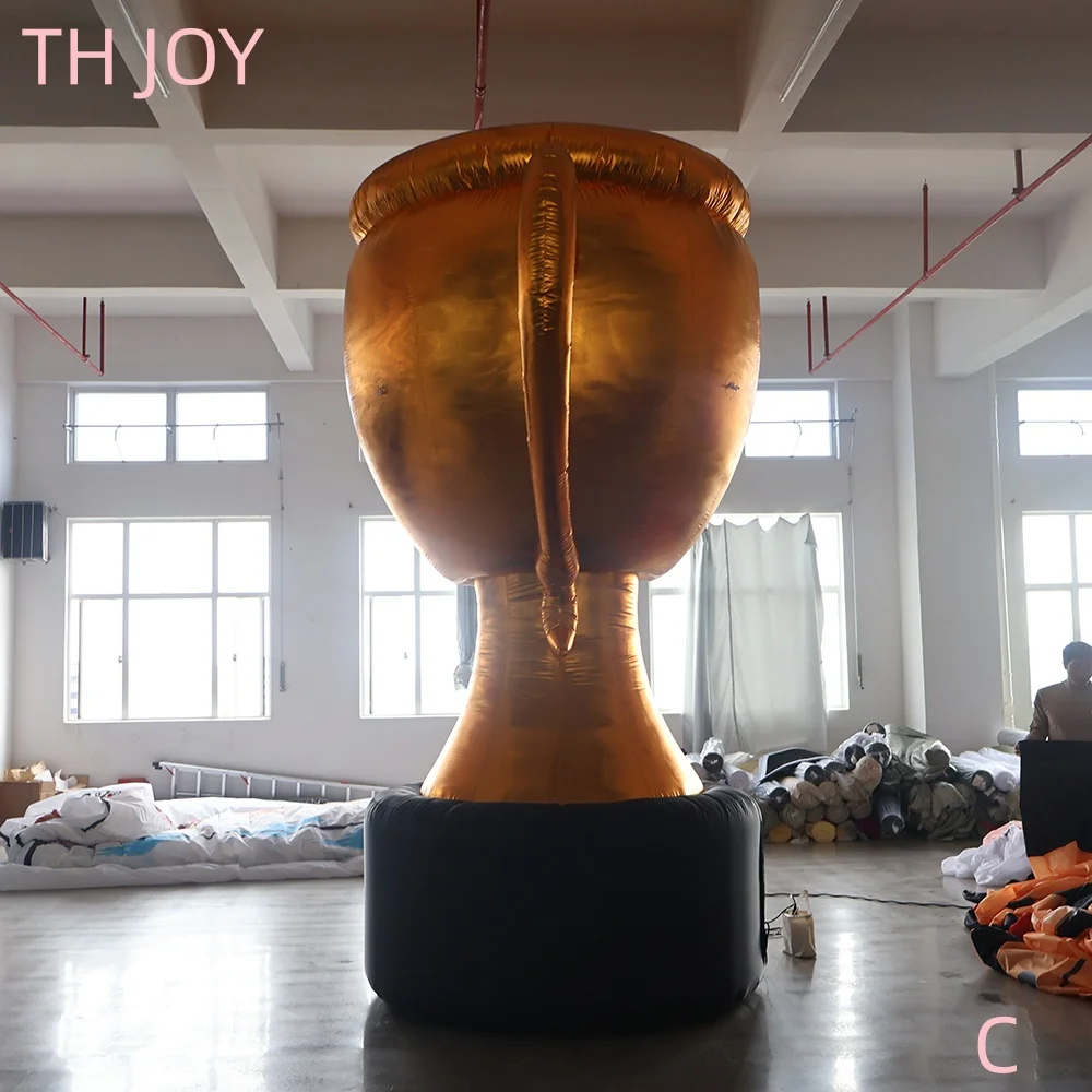 Modèle de trophée gonflable extérieur, tasse de prix géant personnalisée en or pour événements sportifs