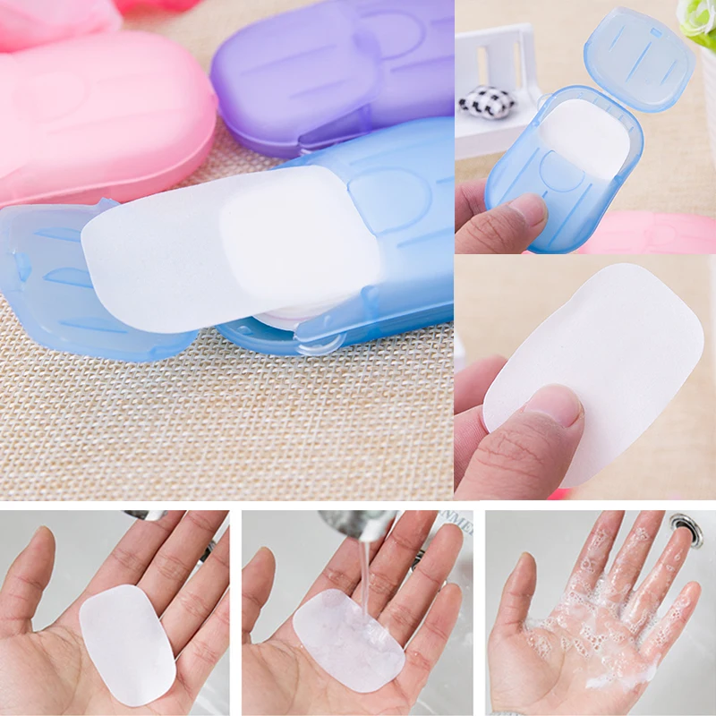 Tranche de lavage Portable pour enfants, une fois, bain main voyage en plein air, papier savon mousseux parfumé pour les soins de bébé, été 20 pièces/ensemble