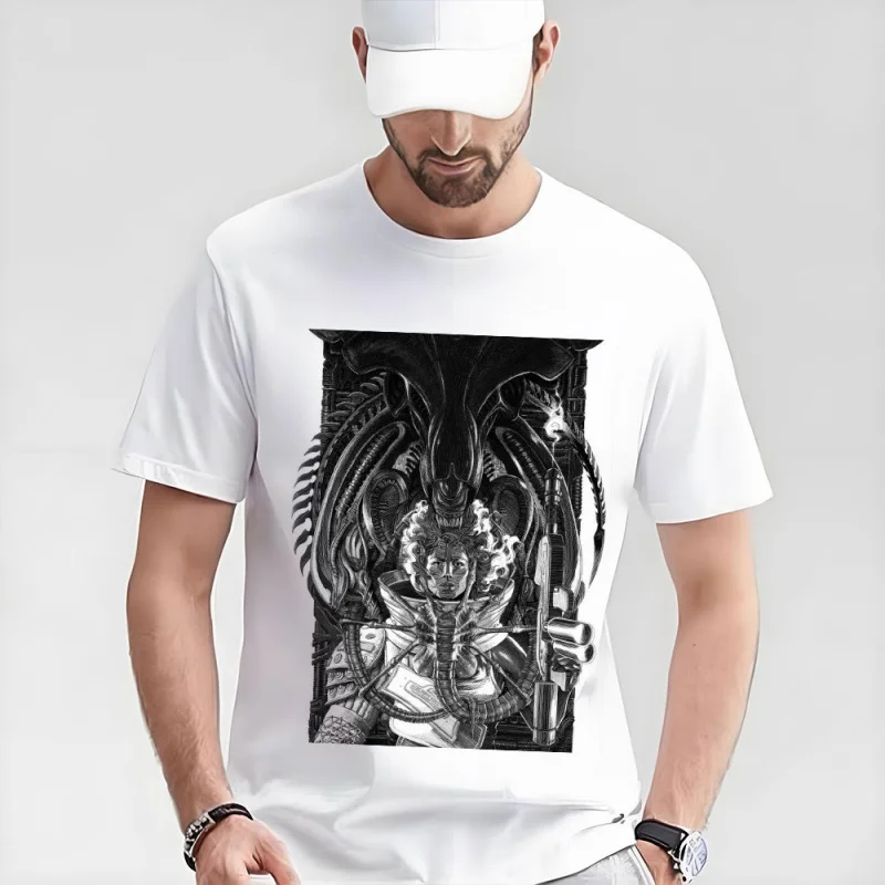 

Retro Horror movie Alien LV-426 Gift T-Shirt Sic-Fi Weyland Xenomorphe Graphic clothes 0320 Large size top 100% cotton print Tee