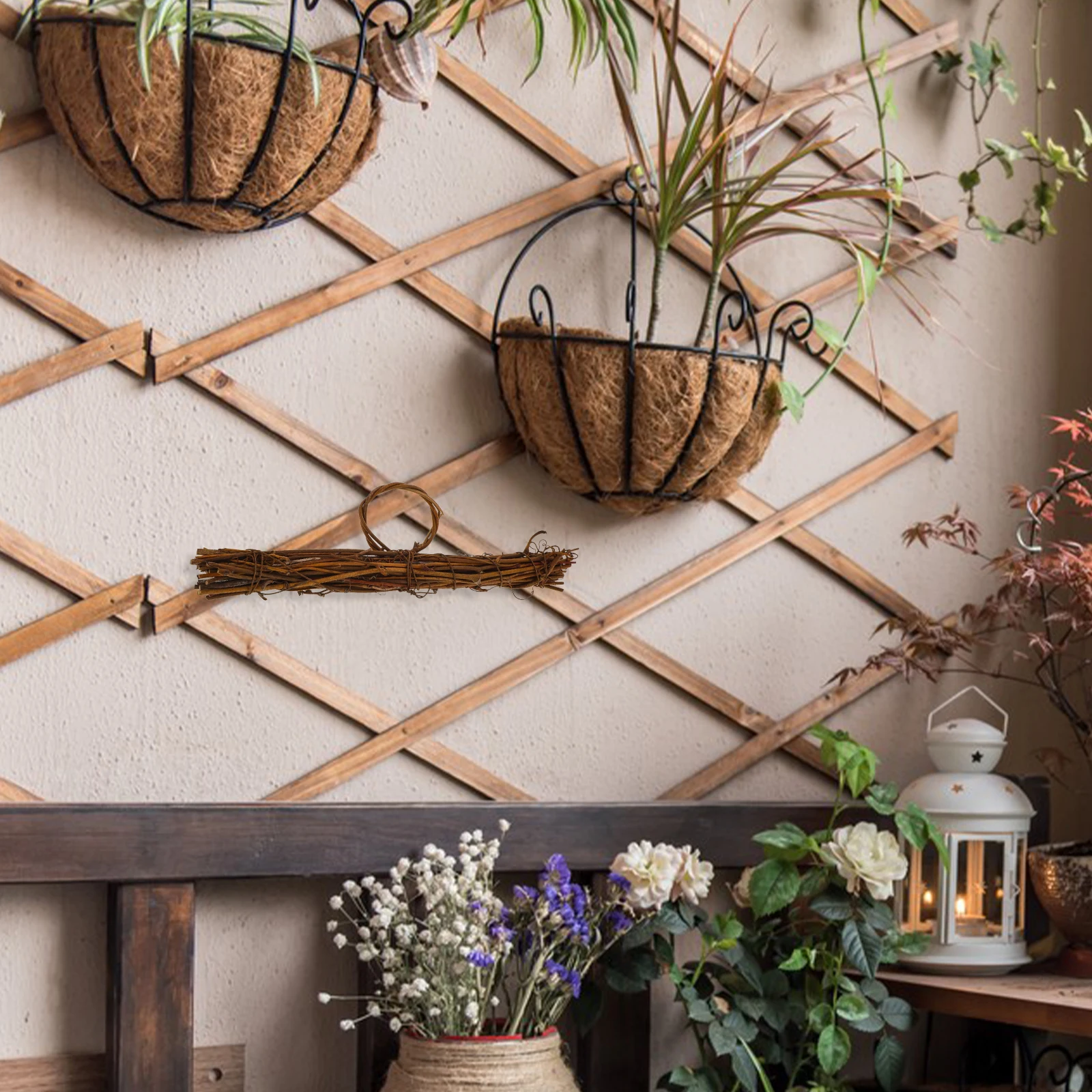 

Rattan Wreath Light Brown Shaped Hoops for Crafts Vine Diy Wreath Frames Garland DIY Home Floral Garden Supplies