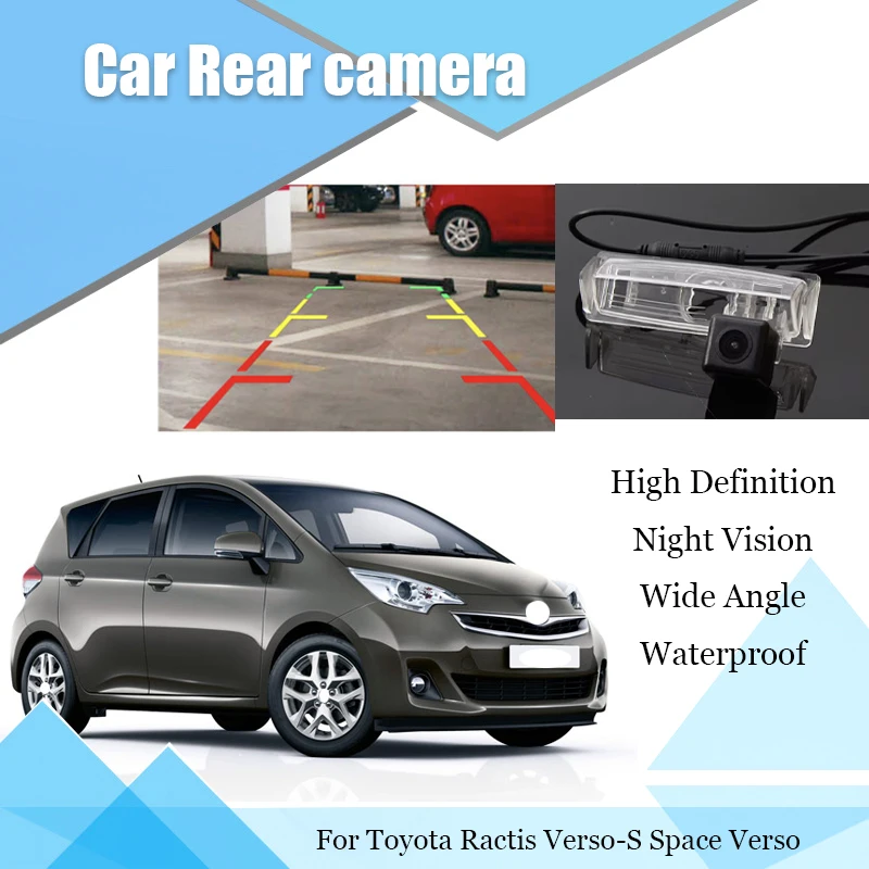 

Car Reverse Rear View Camera For Toyota Ractis Verso-S Space Verso CCD Full HD Night Vision Backup Parking Camera Waterproof