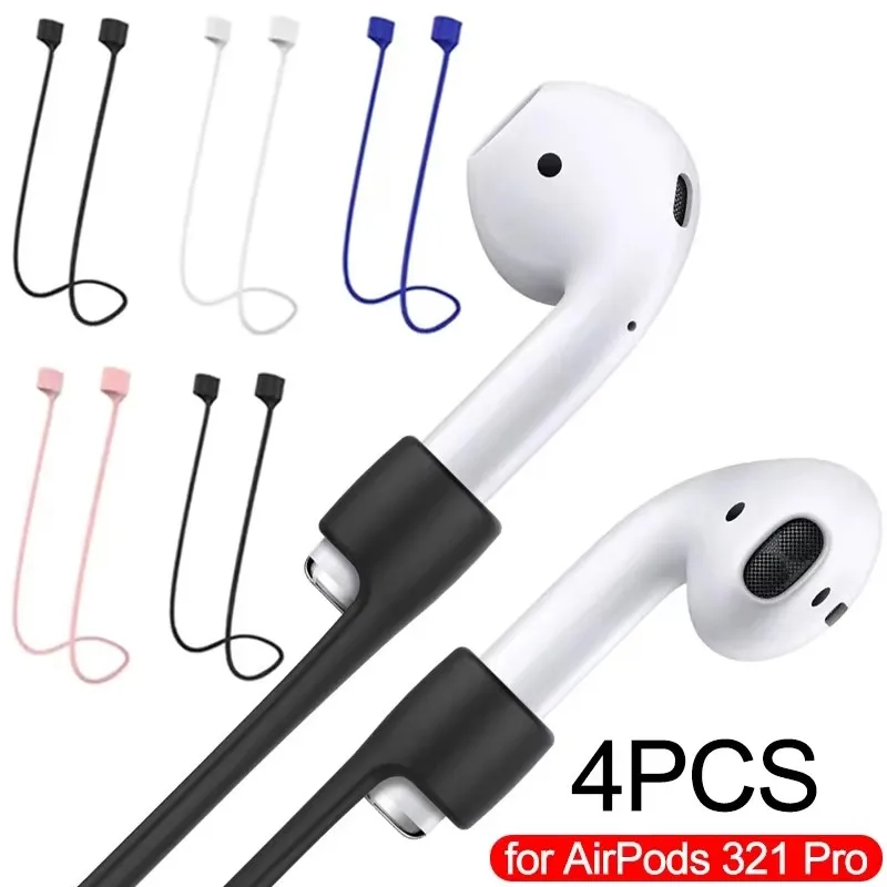Soft Silicone Earphone Rope Cable for AirPods 3 2 1 Samsung Buds Plus Universal Wireless Earphone Earphone Anti-loss Lanyard