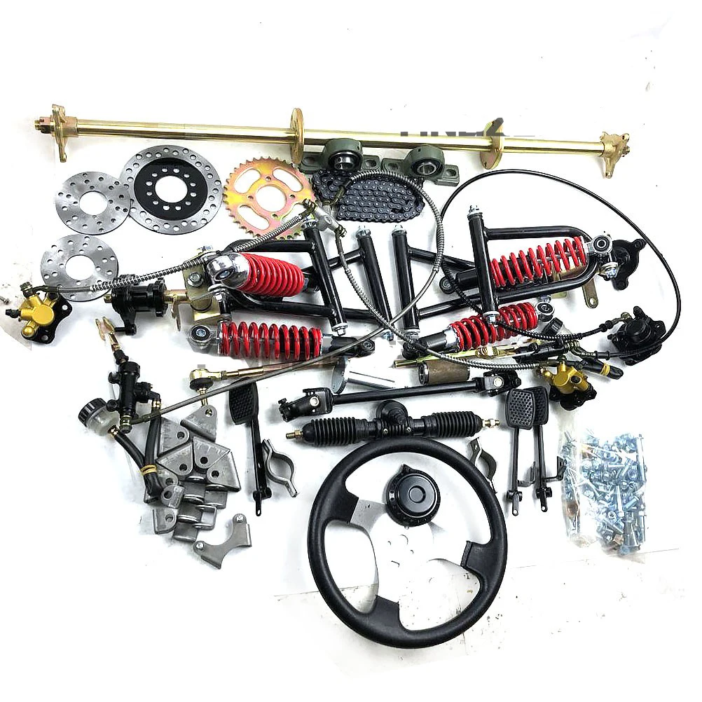 

ATV UTV 1M Rear Axle Steering Gear Rack Pinion Tie Rod Steering Wheel Brake Pump With Control Swing Arms