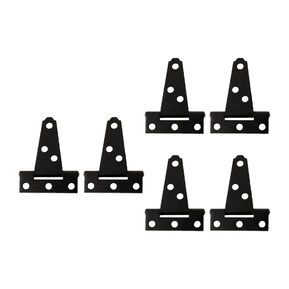 6 Pcs T-hinge Hinges for Furniture Wood Door Soft Close Cabinet Decor Heavy Duty Home Replacement Belt Black