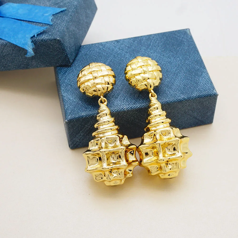 

Fashion Drop Earrings Gold color Indian earrings Copper African Nigeria Gold Plated Bohemia Style For Women High Quality Party