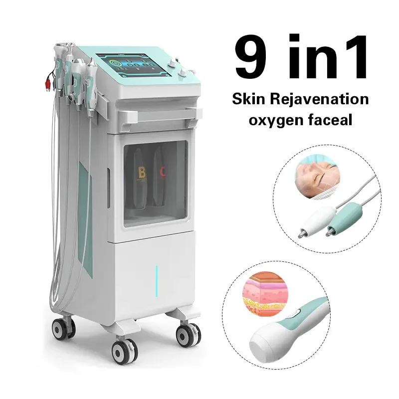 9 In 1 Dermabrasion Facial Black Head Remover Exfoliators Skin Rejuvenation Deep Cleaning Wrinkle Remover For Spa Beauty Machine