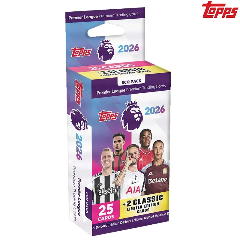 

Топпы сезона 2026 Premier League Debut Edition, экологически чистая упаковка, ограниченные коллекционные карточки, популярный футбольный Новичок, звезды, коллекционный подарок
