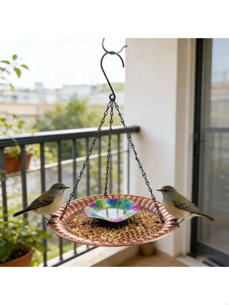 Traditional Hanging Bird Dispenser constructed From Durable Metal substance For Garden Setting JOMD