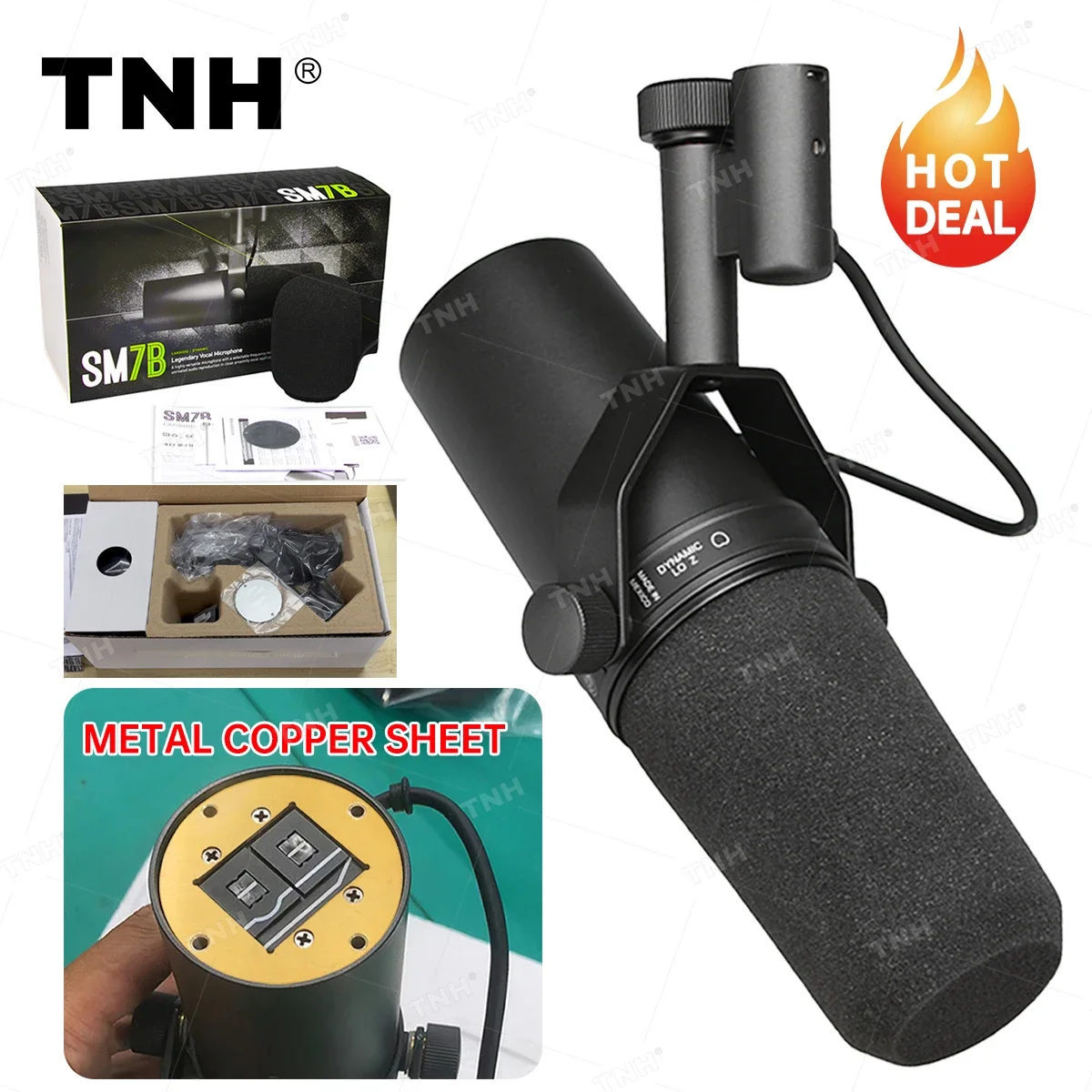 

SM7B New Packing Vocal Dynamic Microphone Professional Recording Studio Equipment For Live Streaming Vlogging Broadcasting