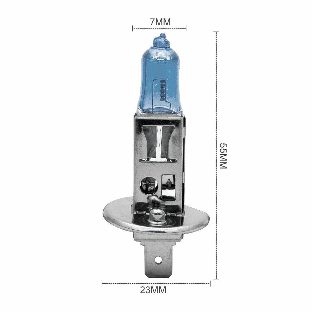 2 Pcs H1 12V 100W Car Headlights Halogen Bulb White 4300k HOD Bulb Daytime Fog Lights Running Light Super Bright Accessories