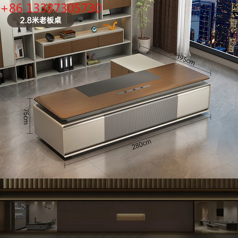 

Элитный стол руководителя, современный, создающий роскошную атмосферу, для кабинета президента, большой рабочий стол.