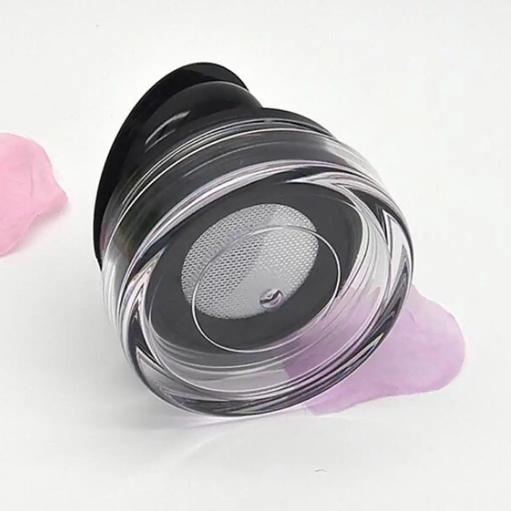 Empty Powder Compact with Mirror Portable Loose Powder Jar for Makeup Product Storage and Kits
