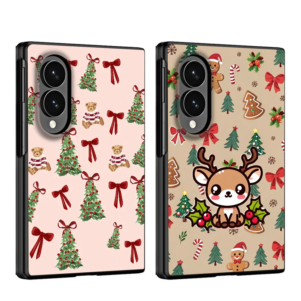 Phone Capa Case for Samsung Galaxy Z Fold8 Wide Z Fold 8 ZFold8 Ultra Merry Christmas Bow