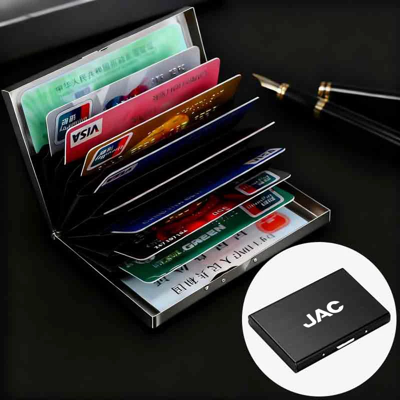 Car RFID Blocking Card Holder Metal Wallet Case Storage Accessories For JAC J7 J3 S2 J2 JS2 T8 JS4 J5 Refine S3 S7 J4 S4 - view 4