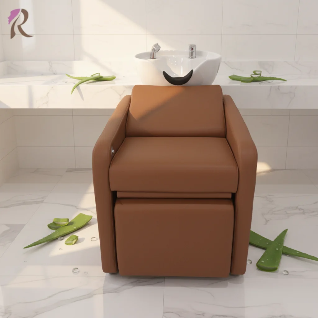 Modern Style  Stable Shampoo Chair with Reclining Backrest for Beauty Salon