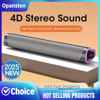 New 4D Computer Speaker Bar Stereo Sound Subwoofer Bluetooth Speaker For Macbook Laptop Notebook PC Music Player Loudspeaker