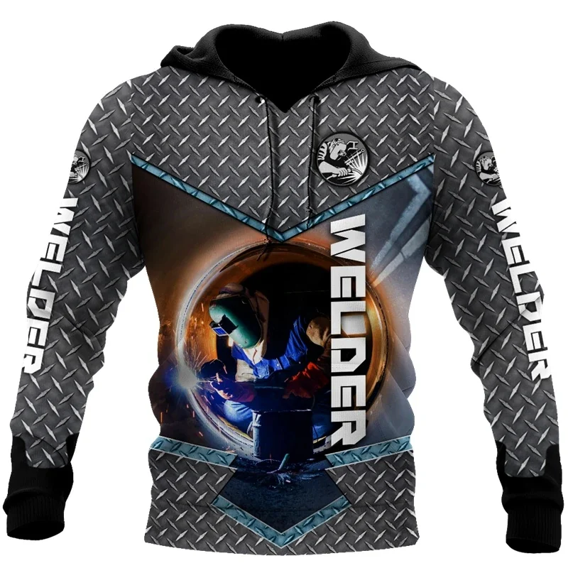 Men's Hoodie Electric Welder Pattern Hoodie Women Sweatshirts 3D Print Fashion Autumn Harajuku Unisex Hoodie Casual Tracksuit