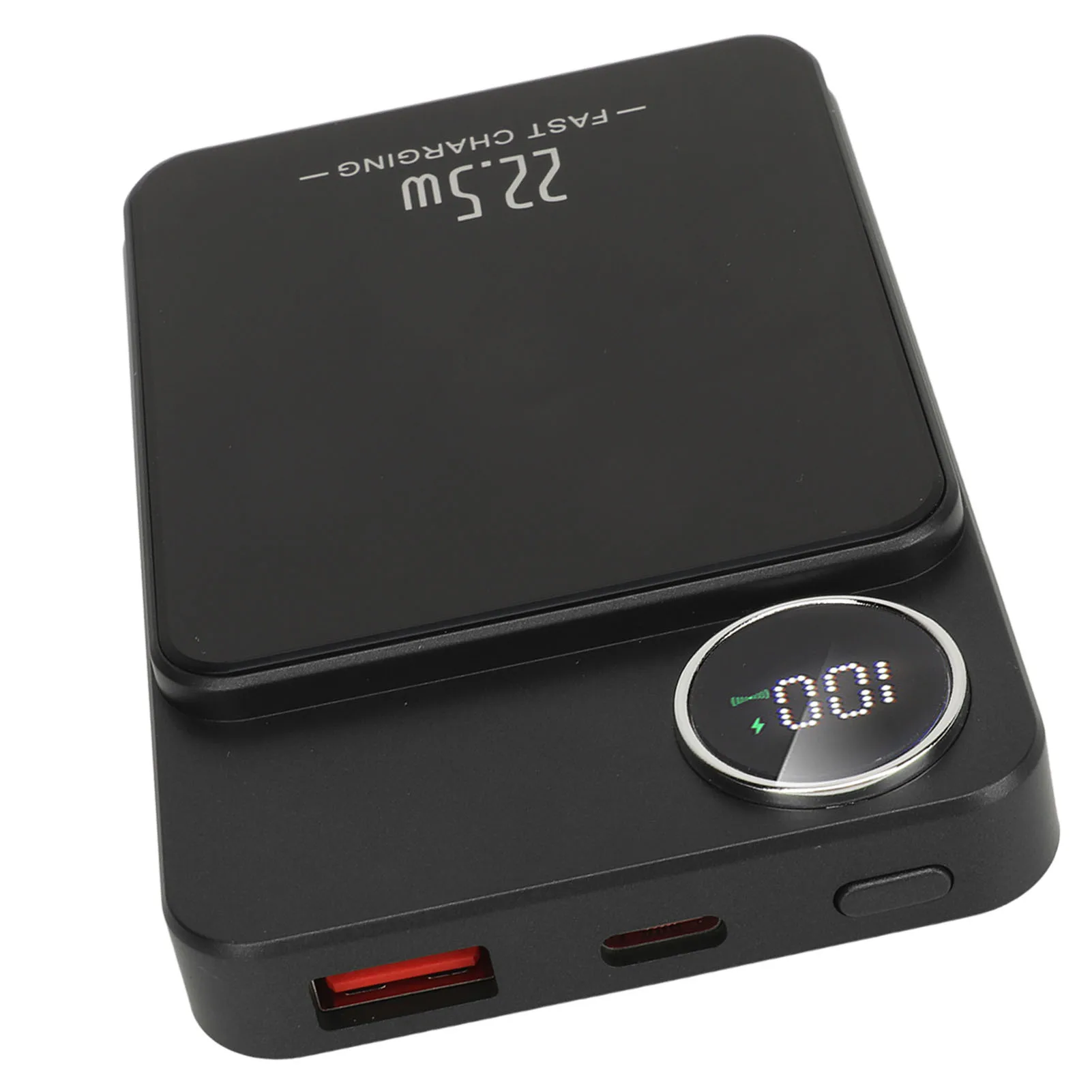 Display di alimentazione accurato portatile wireless Batteria incorporata da 5000 mAh Power Bank magnetico Power Bank wireless magnetico da 15 W