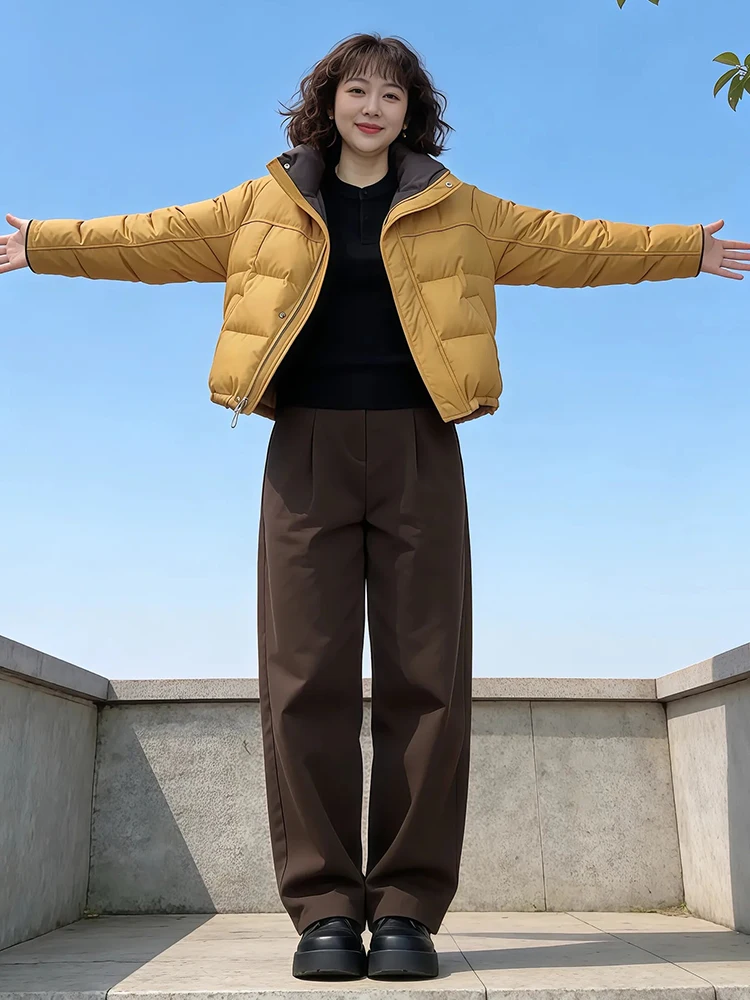 

Ele Anti-Aging Stand Collar down Cotton Jaet Women's Sle Thi Warm Unique Beautiful Cotton Coat Outerwear