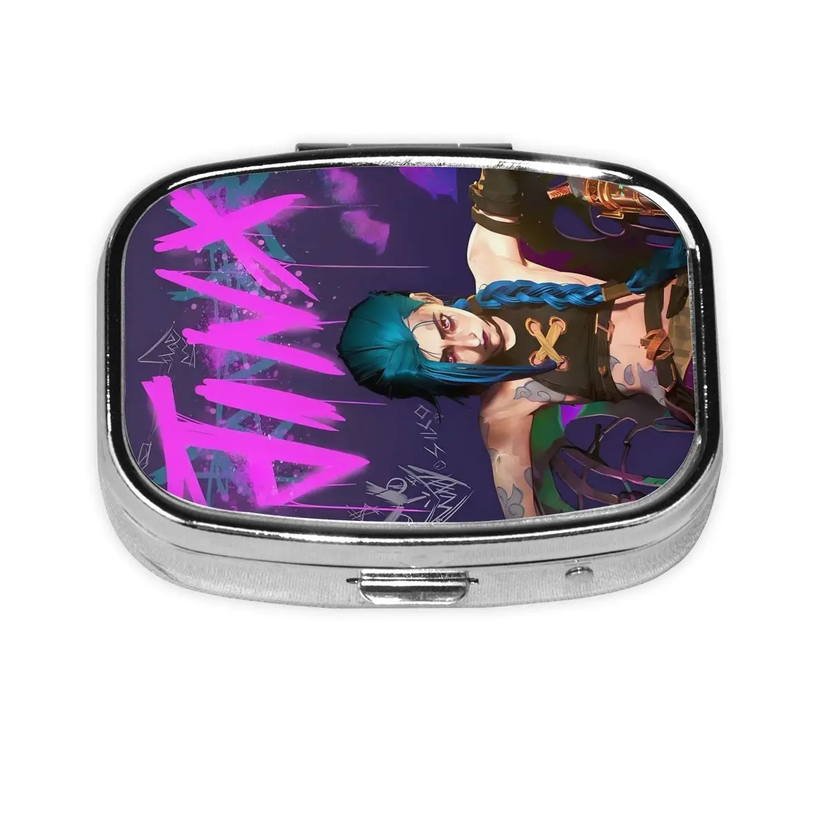 

Металлический J-Jinx Grunge Эстетический дорожный квадратный органайзер для таблеток Kawaii Мультяшная графическая аптечка Чехол для таблеток Разветвители Коробка для хранения