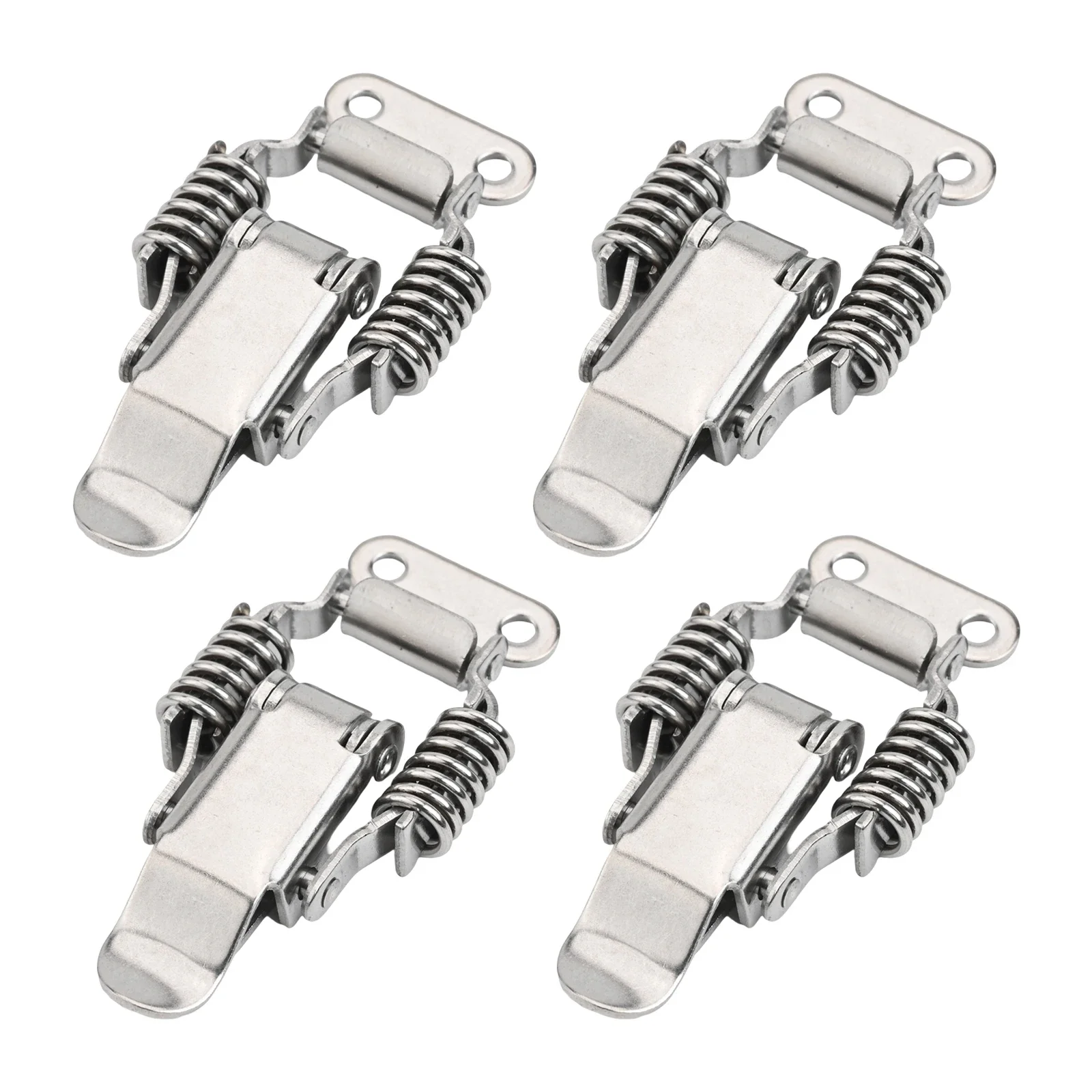 4PCS Toggle Latches Stainless Steel Spring Loaded Draw Toggle Latch Catch Clamp Clip Hasps Lock Suitcase Case Lock Buckle