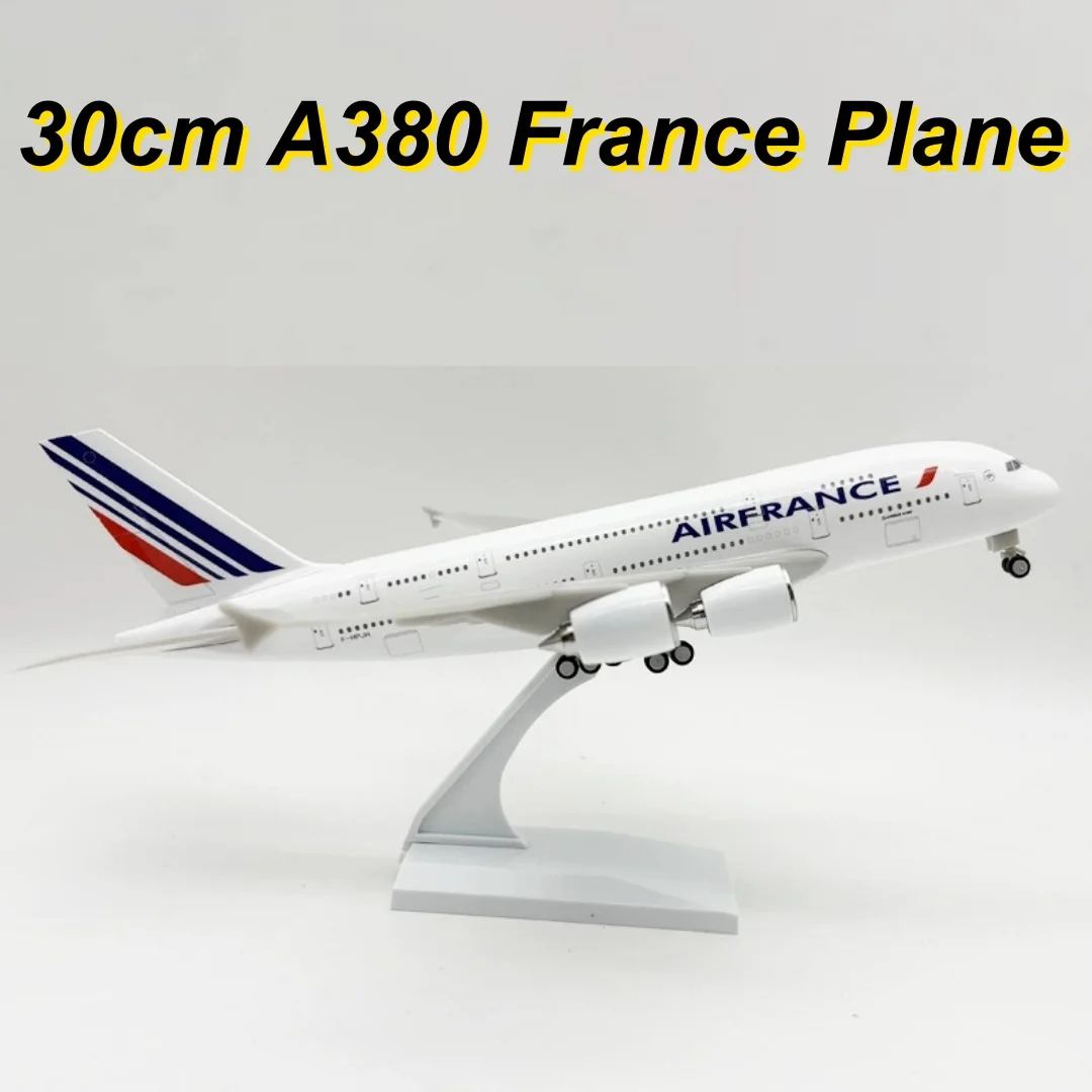 

30cm Air France A380 Airways Miniature Airplane Toys Plane Model Resin Diecast 1/250 Scale Aircraft Assemble Gifts With Stand