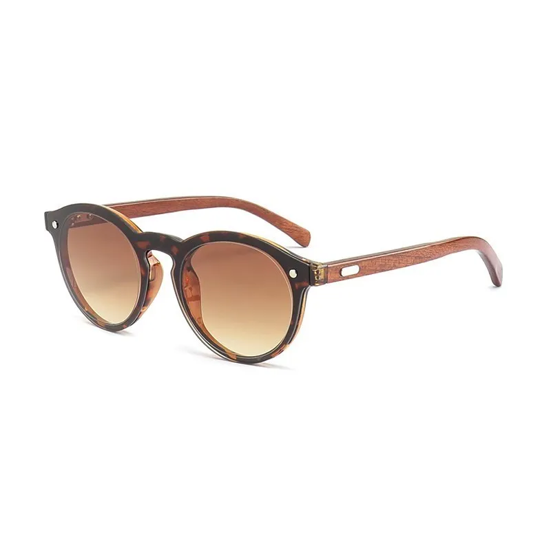 Cat Eye Wooden Legs Sunglasses Women Vintage Round Sun Glasses Men Mirror Bamboo UV400   Goggles Gafas De Sol  To Men and Women