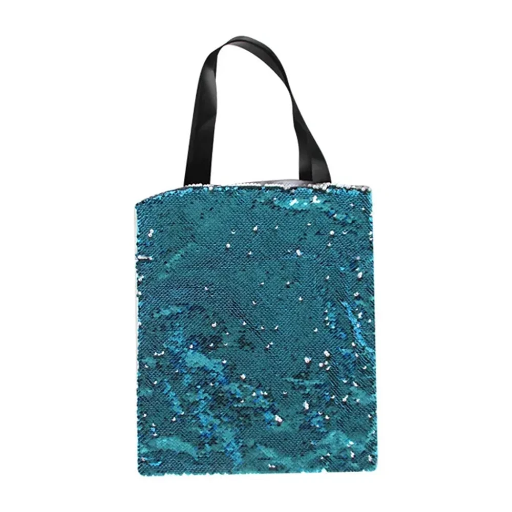 Women Reversible Magic Blank Thermal Sublimation For Custom Print Shopping Bag Sequin Tote Bag For Gift