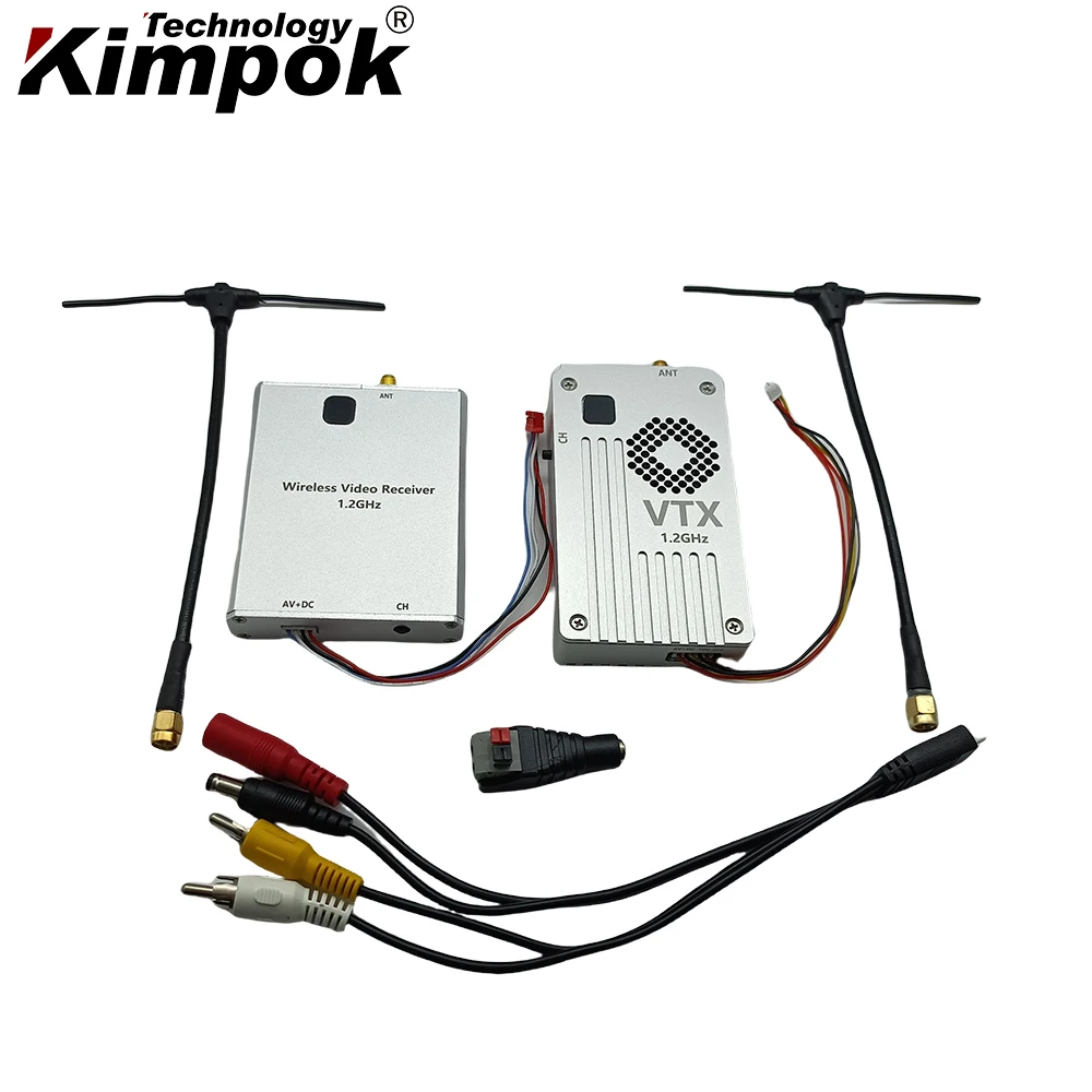 Transmisor y receptor de vídeo para drones, 1,2 Ghz, 5W, Fpv, Vtx, 40Km, Los 1,2g, para transmisión de largo alcance Uav