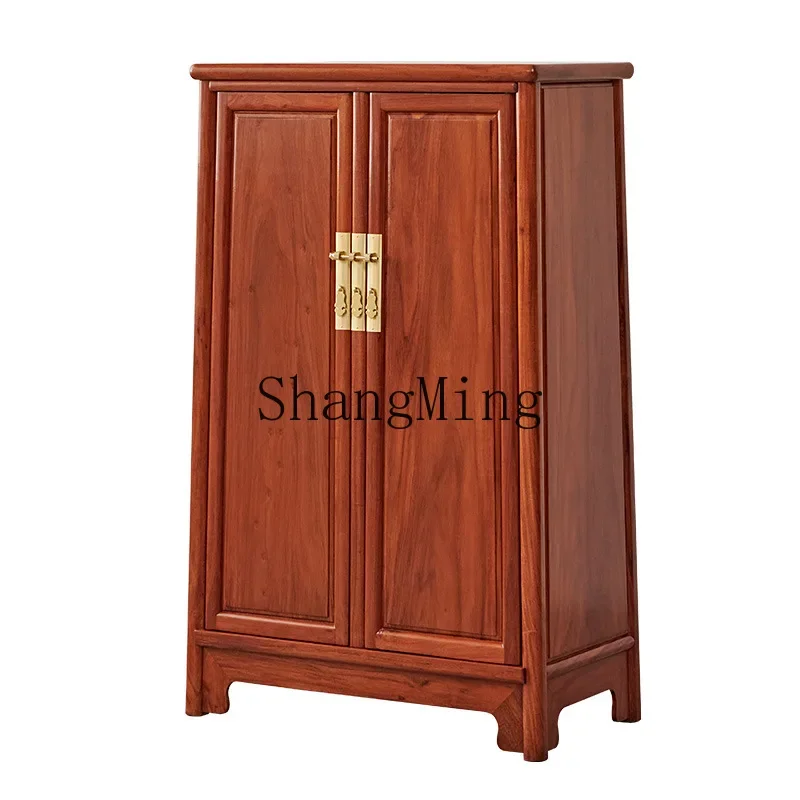 CL mahogany storage rosewood Ming-style rounded corner cabinet big fruit red sandalwood all solid wood noodles storage bookcase