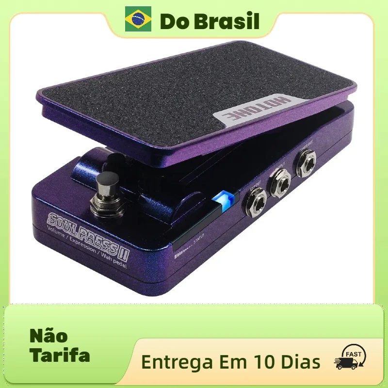 Hotone Soul Press II 4 em 1 Pedal de efeito de expressão passiva de volume ativo Wah comutável com indicadores de posição visíveis