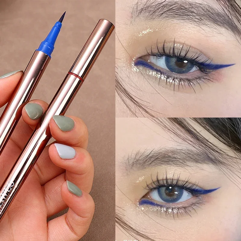 Waterproof Liquid Eyeliner Pencil 5Colors Matte Blue Red White Long Lasting Quick-Dry Not Blooming Eyeliner Pen Makeup Cosmetics