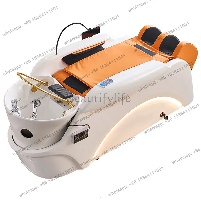 

Ceramic basin intelligent electric massage shampoo bed barber shop hair salon special head treatment bed