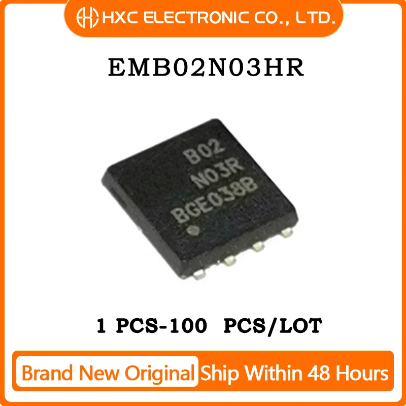 10/50/100PCS 100% New EMB02N03HR EMB02N03R B02N03R QFN-8 Chip