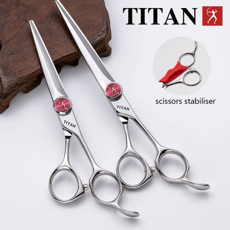 TITAN Professionelle Friseurschere, Haarschneide- und Ausdünnwerkzeug aus VG10-Stahl, 6,0, 6,5 Zoll, Salon-Schneidewerkzeuge – Detail 4