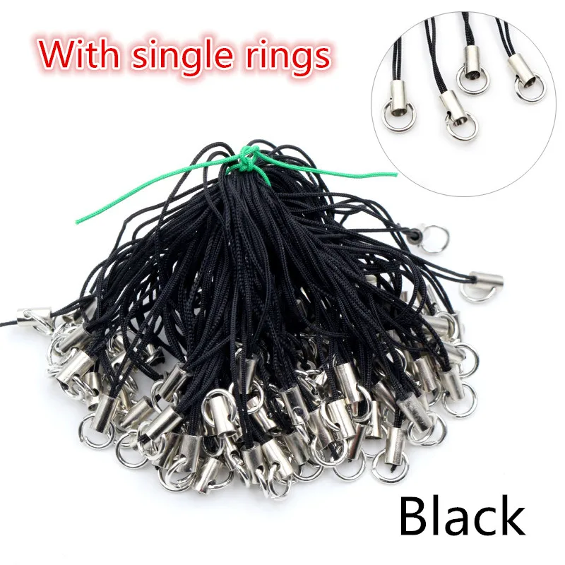 100 stücke Lanyard Lariat Strap Cords Hummer Verschluss Seil Schlüsselanhänger Haken Mobile Set Charms Schlüsselbund Tasche Zubehör Schlüssel Ring