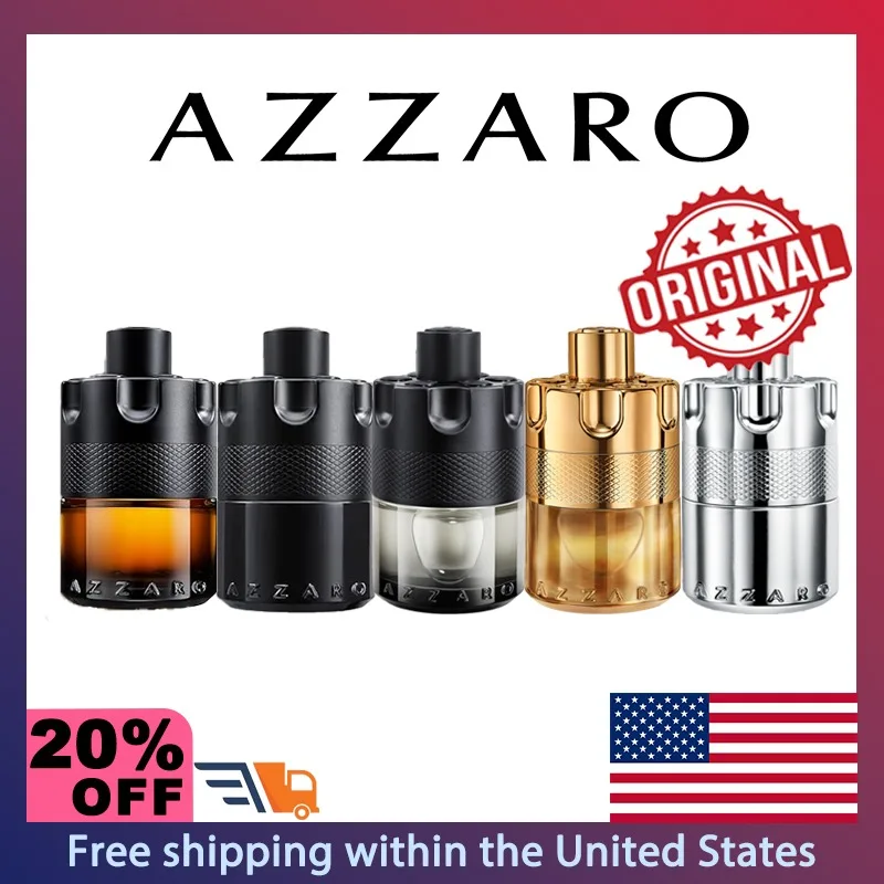 100ml Azzaro Wanted Series Eau de Parfum Spray francés Original Perfumes de lujo Colonia para hombres Perfume de feromonas atraen las mujeres