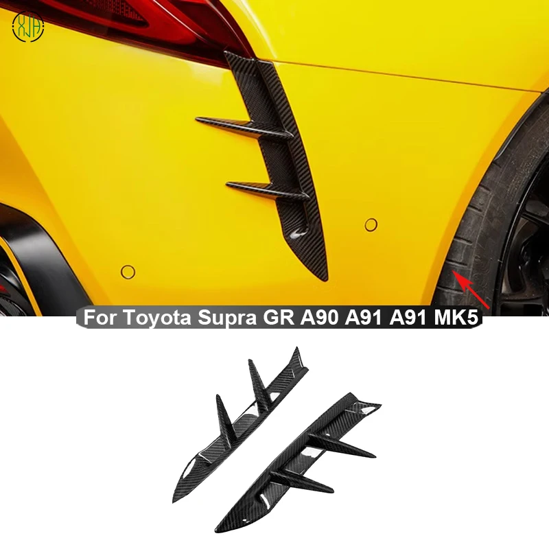 

For Toyota Supra GR A90 A91 MK5 2019-2023 Carbon Fiber Rear Bumper Wind Knife Fog Lamp Air Vent Decorative Strip Body kit