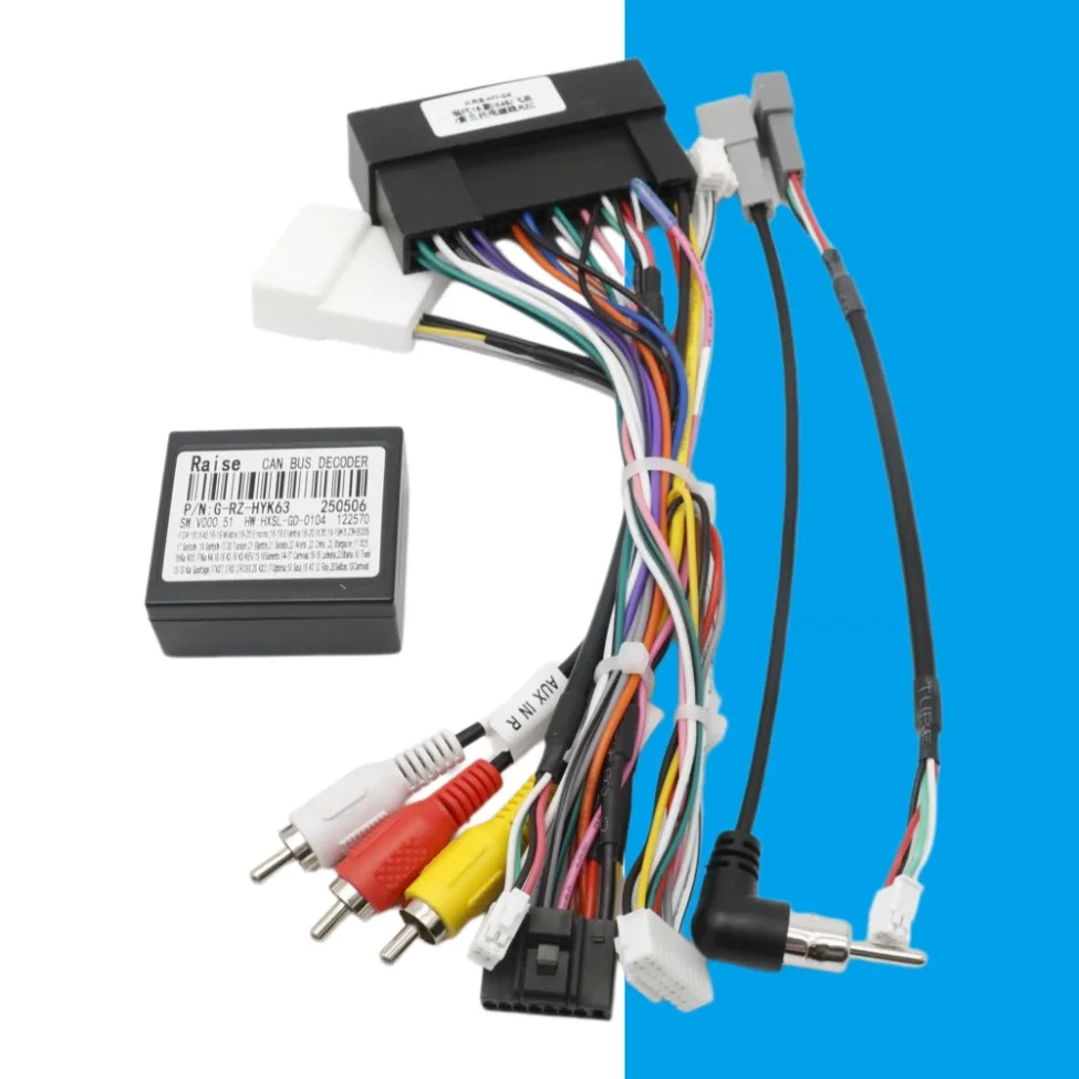 For Hyundai Santa Fe 3 IX45 2012-2017 Car Radio CANBUS Decoder Wiring Harness Adapter Power Cable
