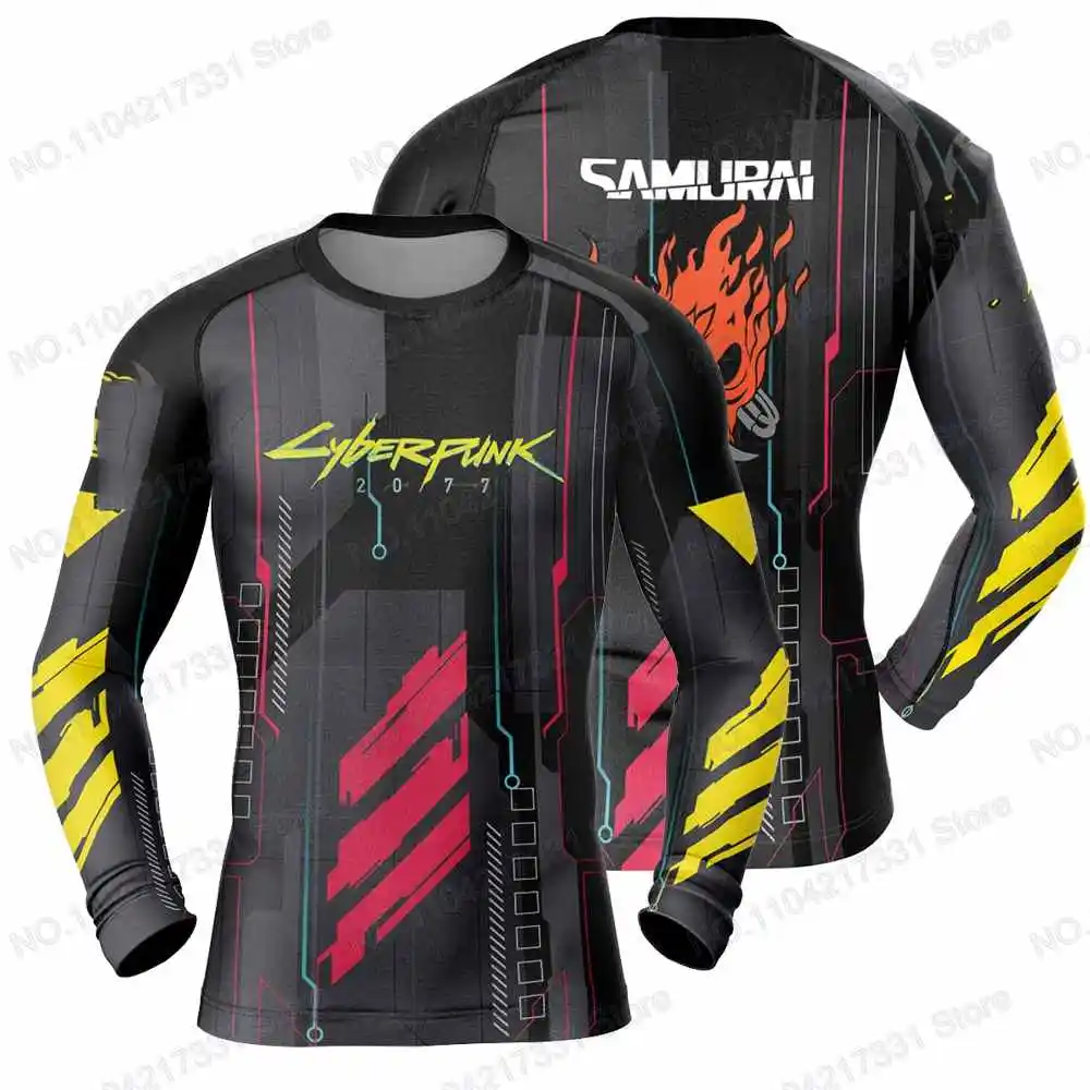 Popular Cartoons Game Anime Surfing Jersey Beach Swimwear Diving Gym Long Sleeves Trousers MMA BJJ Men Jiu Jitsu Fitness Sets