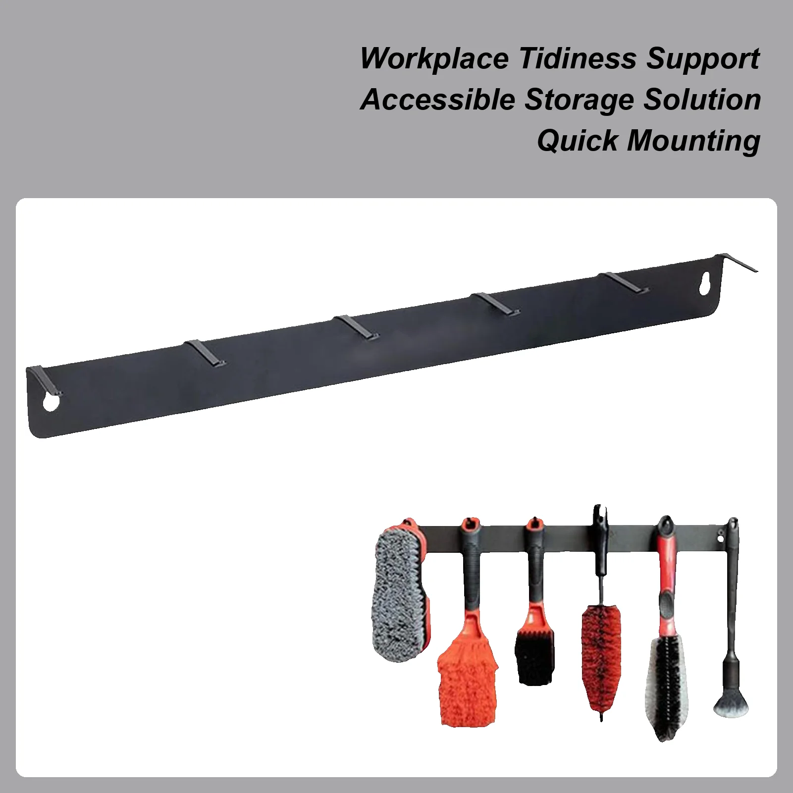 

Universal Detailing Brush Hanger, Auto Organizer Wall Mount for Brushes, Garage Tool Hooks for Workshop Cleaning & Toolbox