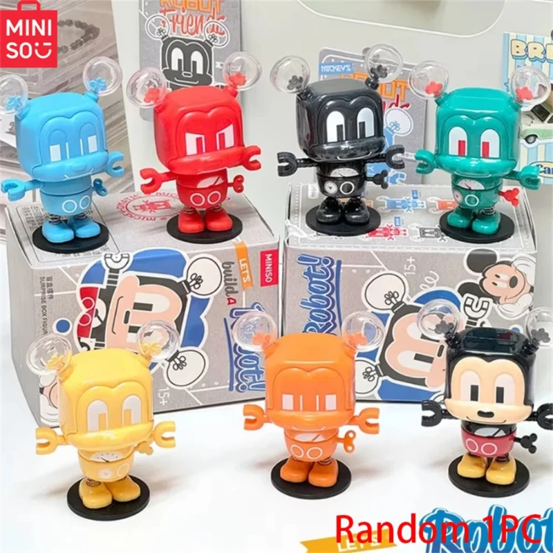 Popularne minisery Disney Anime Mickey Series Robot Blind Box Ręcznie robione, urocze figurki z kreskówek, idealne na urodziny, urocze prezenty