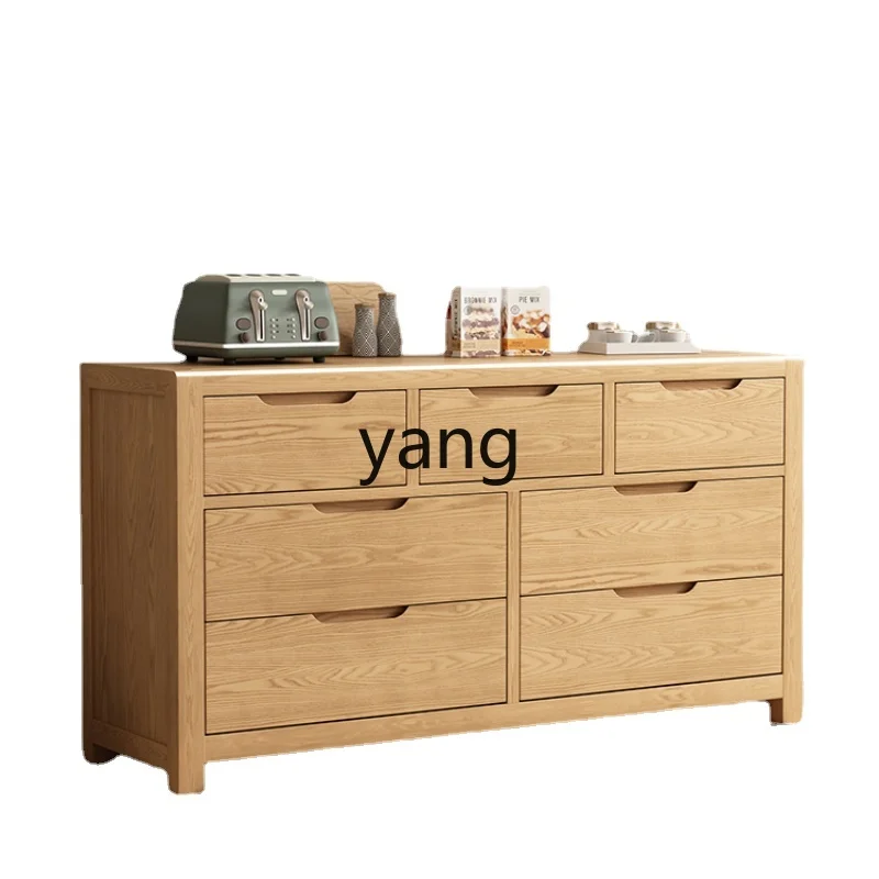 

Yhl Wood Chest of Six Drawers Living Room Bedroom 7-Drawer Cabinet Storage Cabinet Complete New