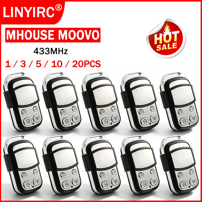 MHOUSE GTX4 TX4 GTX4C Garage Door Remote Control MOOVO MT4V MT4 MT4G Remote Control Garage Door Opener 433.92MHz Rolling Code