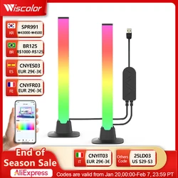 Wiscolor RGB LED Table Lamp Bar Music Rhythm Smart APP Control Desktop Lighting for TV Backlight Desktop Lamp Ambient Light
