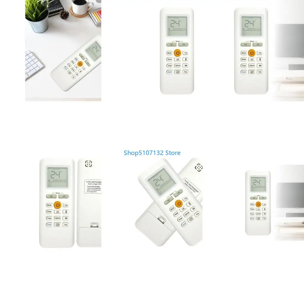 87HD Industrial Grade Air Conditioner Remote Control Replacement Suitable for RG70A