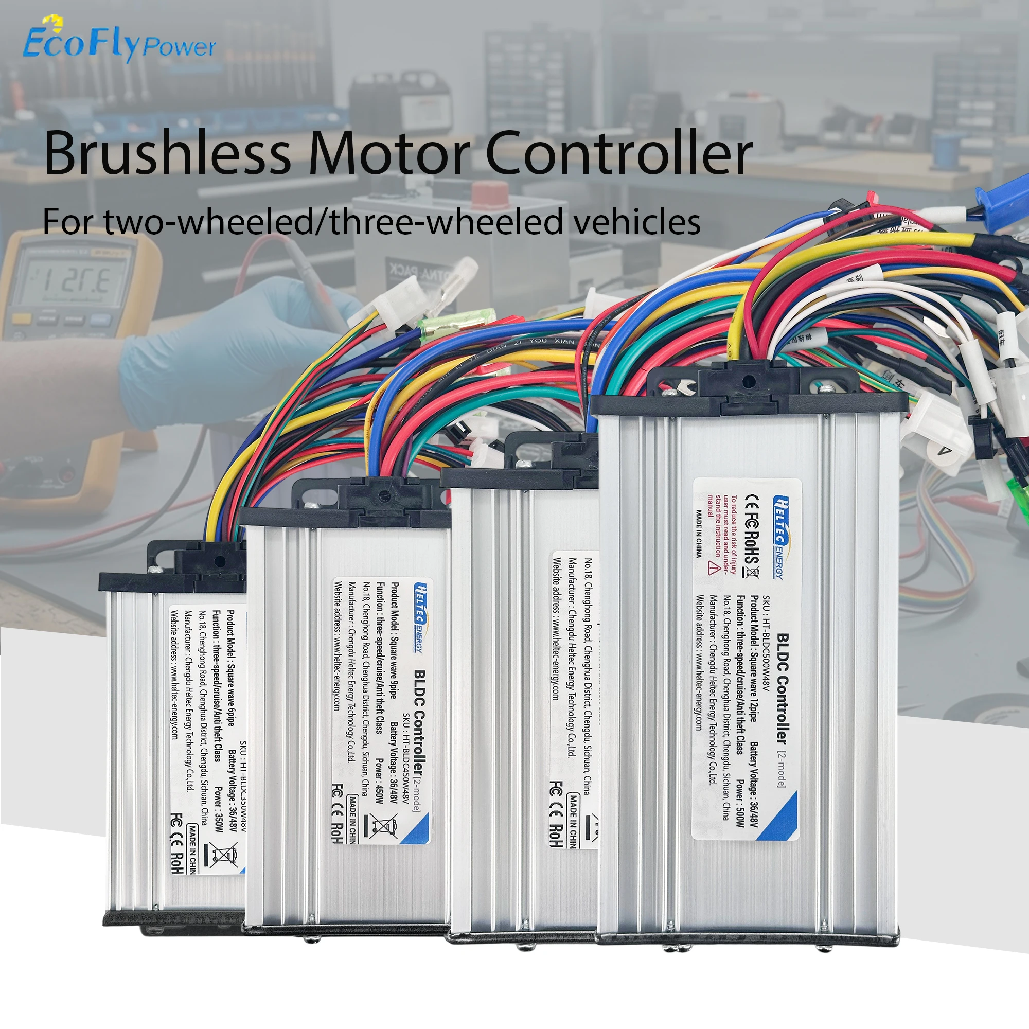 36/48V 350W/450W/500W Brushless DC Motor Dual Mode Controller for Electric Bicycle Electric Scooter Electric Motorcycle Scooter
