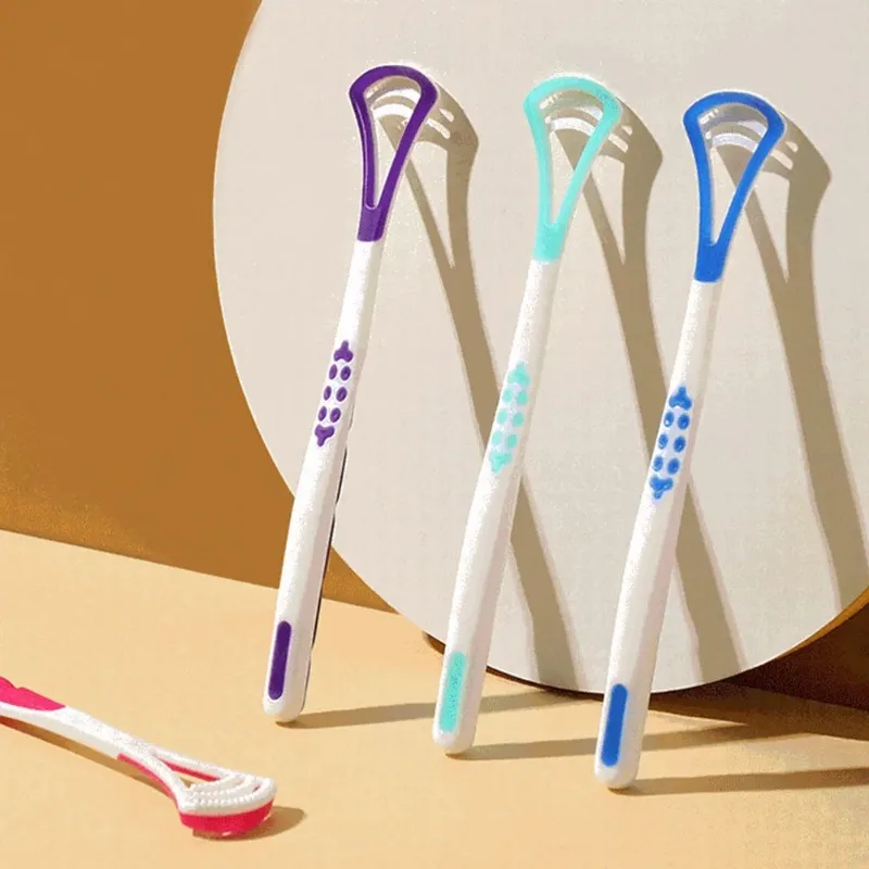 

1/4 шт. силиконовый скребок-щетка для языка для ухода за полостью рта, устранения неприятного запаха изо рта, сохранения свежего дыхания, очиститель для языка (Raspador De Lenguas)