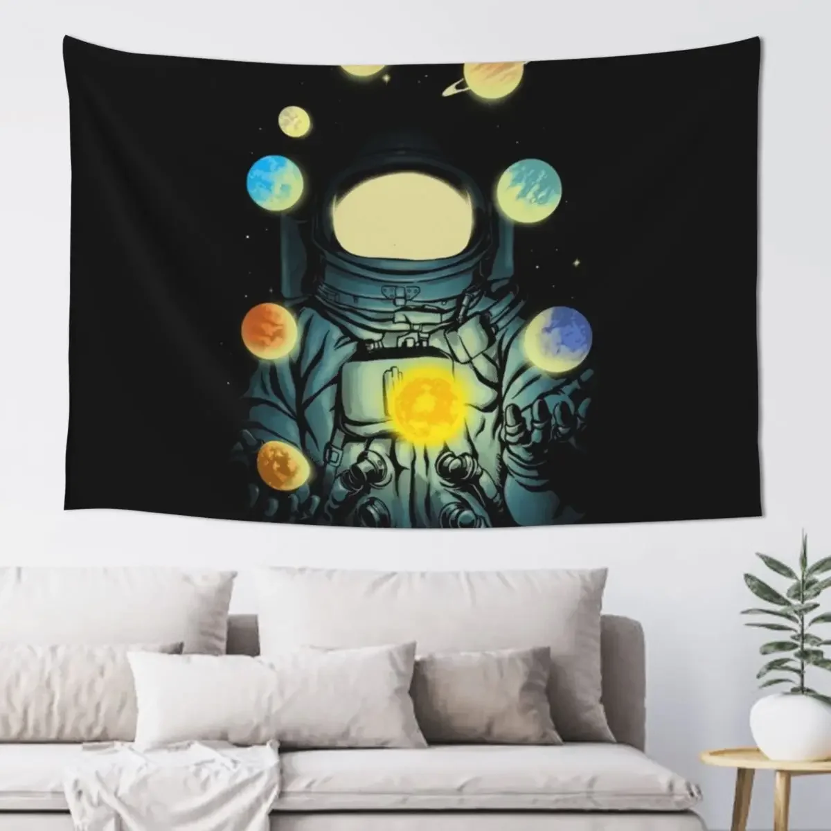 Juggling Planets Tapestry Room Aesthetic Wall Decoration Wall Tapestries Tapestry